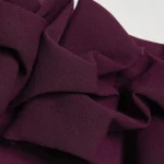 تاپ یک‌شانه با لبه چیندار - بورگاندی - تصویر 5